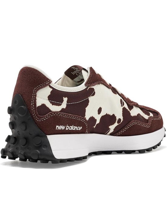 New Balance Shoes - New Balance Brown & Cream Cowprint 327 Runner Sneakers Womens 9